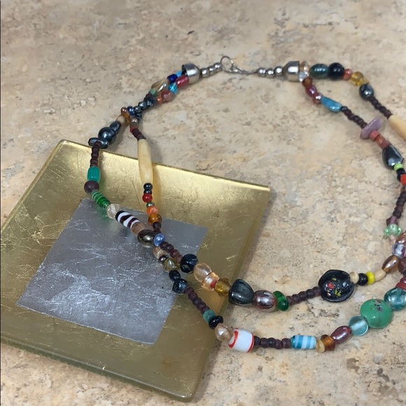 Handmade Beaded Layered Necklace - Picture 2 of 8